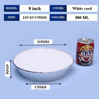 8 pulgadas de papel de aluminio contenedor de la caja de almuerzo