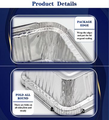 Cajas de comida y recipientes de alimentos de papel de aluminio resistentes al calor y ecológicos personalizables para envases de alimentos