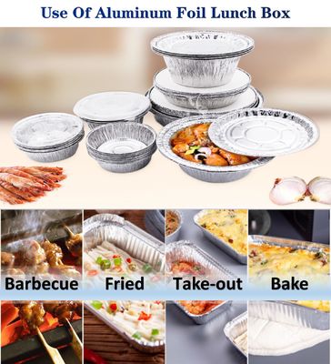 Caja de comida de papel de aluminio personalizable con acabado de superficie lisa y material reciclable para utensilios de cocina