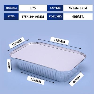 Lonchera de papel de aluminio de grado alimenticio con 3 opciones de tapa