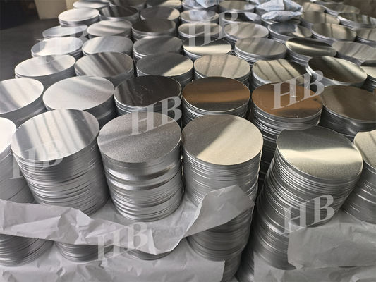 Superficie lisa Disco de aluminio de alta planitud 1050 1060 3003 de aleación, 0,3 ∼6 mm de espesor, tamaño personalizado Aluminio en blanco para cubierta de lámpara y macetas
