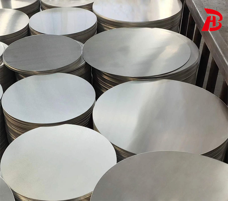 Disco de aluminio de alta planitud 1050/3003 Aleación O H12 Templado CC DC Material Embutición profunda Resistente a grietas Diámetro personalizado para ollas Sartenes Estampado industrial