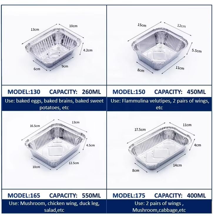 Lonchera de papel de aluminio de grado alimenticio con tapa de PET